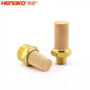 恒歌定制不銹鋼/銅粉氣動(dòng)元件消音器_消音濾芯降噪耐高溫，應(yīng)用于真空泵