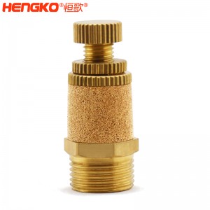 恒歌優(yōu)質(zhì)金屬燒結(jié)HSD型調(diào)速銅氣動(dòng)排氣消聲器過濾器 汽車降噪氣閥消聲器