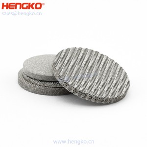 濾芯廠家不銹鋼316燒結網過濾片呼吸金屬孔隙均勻透氣，水處理過濾用