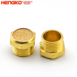 廠家生產(chǎn)平頭HBSL-MA V型燒結(jié)黃銅氣動(dòng)排氣閥消聲器耐高溫 降噪